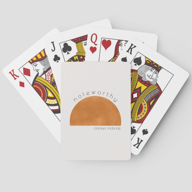 Jeu De Cartes Soleil Abstrait moderne et tendance (dos)