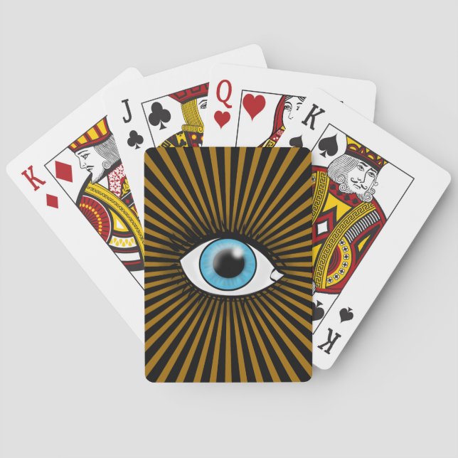 Jeu De Cartes Soleil bleu (dos)
