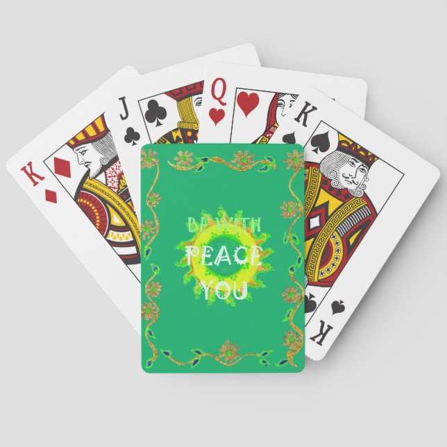Jeu De Cartes Soleil Rayonnant : Paix Soyez Avec Vous Impression (dos)