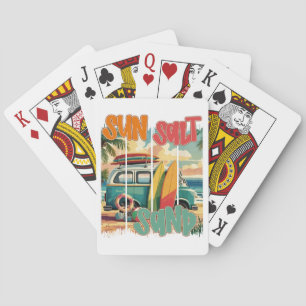 Jeu De Cartes Soleil, sel, sable - Vibes de plage rétro