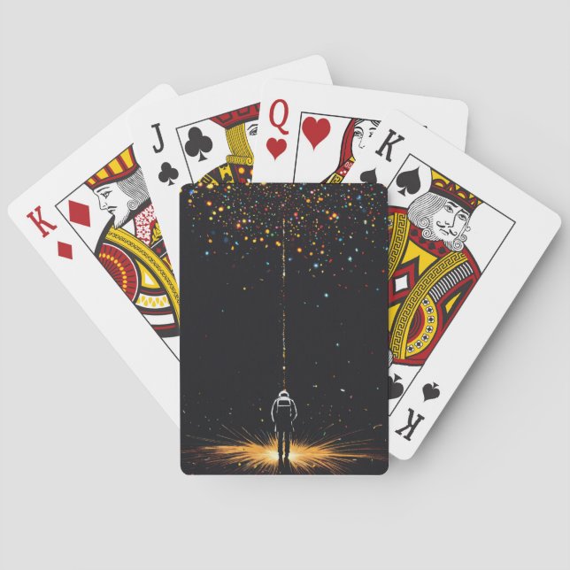 Jeu De Cartes Solitaire cosmique : Cartes de jeu spatiales profo (dos)