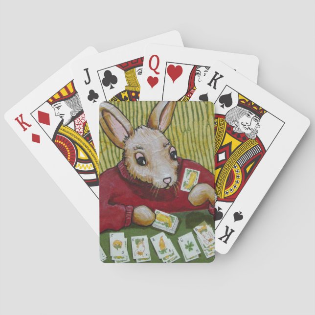 Jeu De Cartes Solithare - lapin jouant aux cartes (dos)