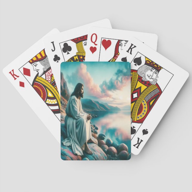 Jeu De Cartes Solitude divine au coucher du soleil (dos)