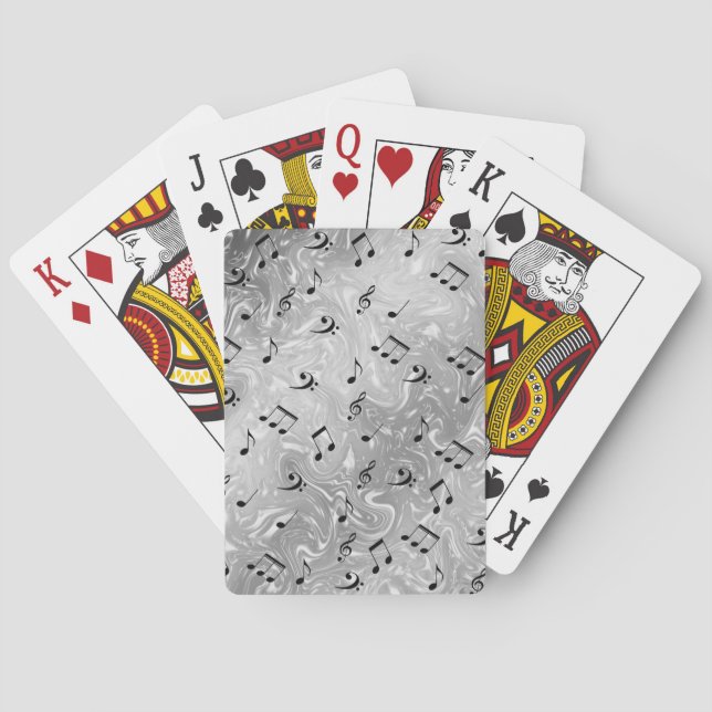 Jeu De Cartes son, métal, musique, musical, signe, note, forme, (dos)