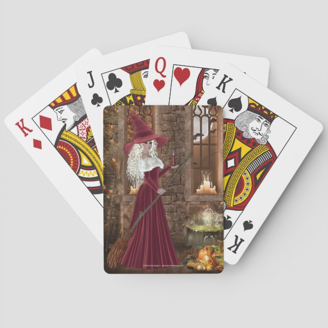 Jeu De Cartes Sorcière avec chandelle Playing Cards (dos)