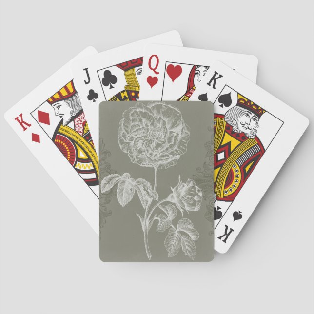 Jeu De Cartes Soulagement floral I (dos)