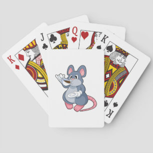 Jeu De Cartes Souris avec Café Cup
