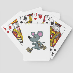 Jeu De Cartes Souris comme coureur avec sac à dos