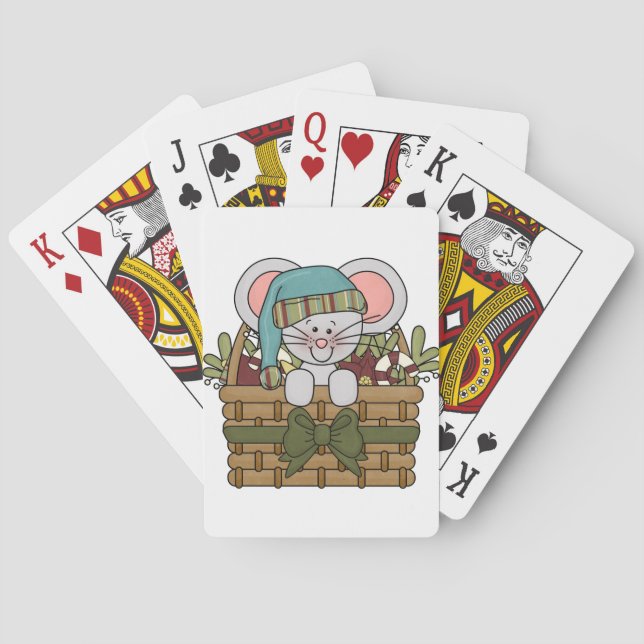Jeu De Cartes Souris de Noël dans le panier (dos)
