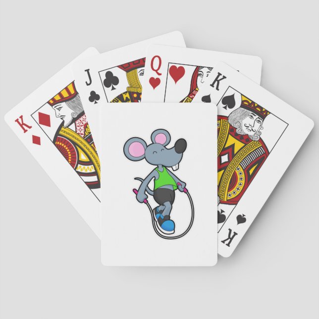 Jeu De Cartes Souris en forme avec corde (dos)