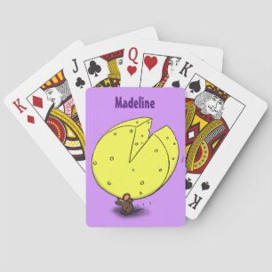 Jeu De Cartes Souris mignonne avec dessin animé au fromage