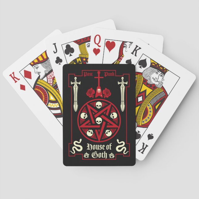 Jeu De Cartes Sous-culture gothique Post Punk (dos)