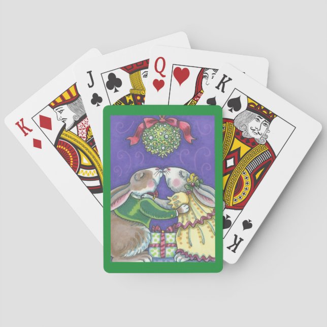 Jeu De Cartes Sous Mistletoe CHRISTMAS RABBITS JOUER CARTES (dos)