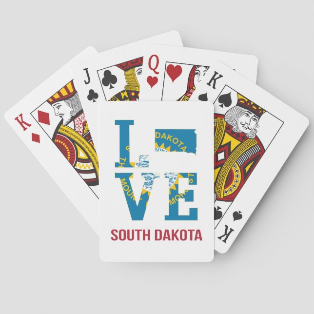 Jeu De Cartes South Dakota State Love USA (dos)