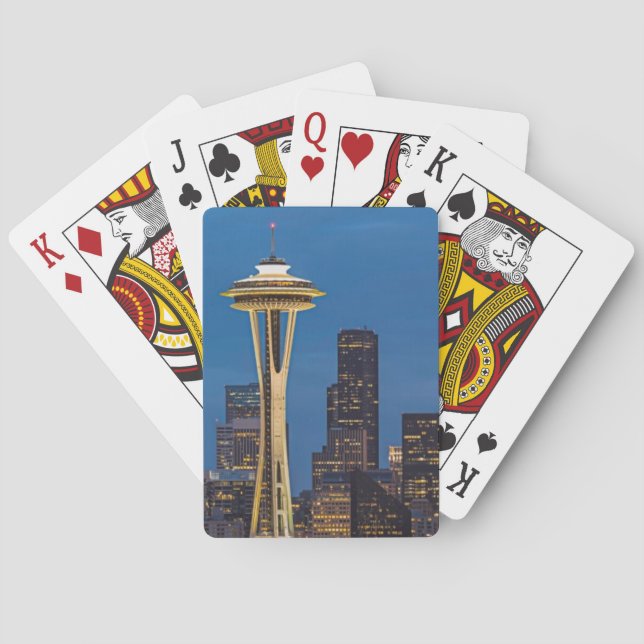 Jeu De Cartes Space Needle et le centre-ville de Seattle (dos)