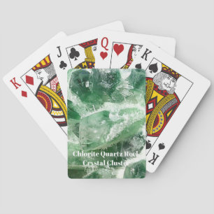 Jeu De Cartes Spécimen de cristal de quartz chlorite vert enchan