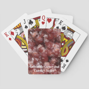 Jeu De Cartes Spécimen Géologique Lumineux Grenat Andradite