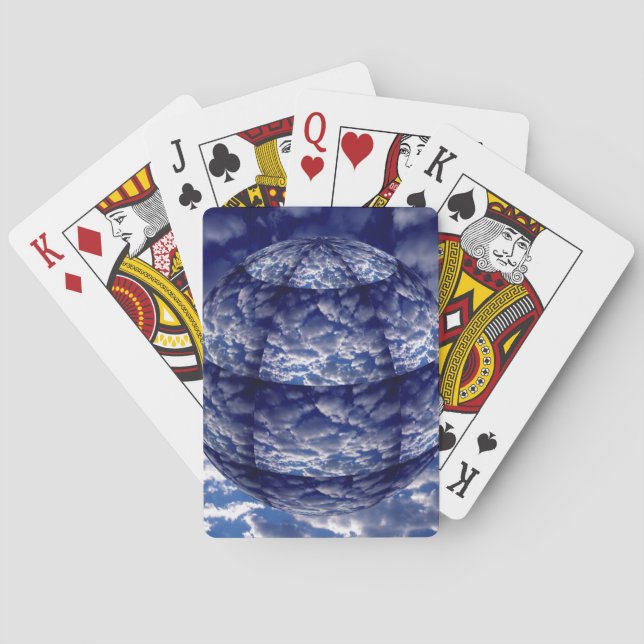 Jeu De Cartes Sphère 3D de nuage abstrait (dos)