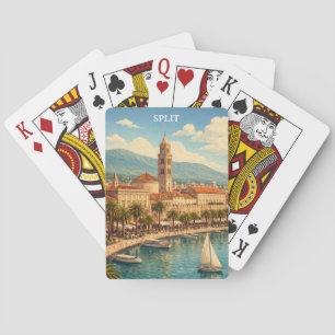 Jeu De Cartes Split Croatie Vintage côte Adriatique
