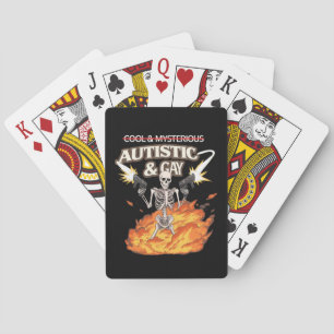 Jeu De Cartes Squelette Autiste et Gay Drôle de Sensibilisation 