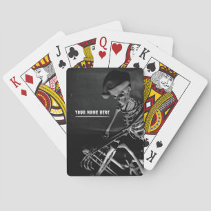 Jeu De Cartes Squelette avec chapeau de Père Noël