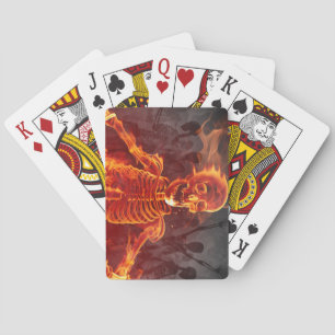 Jeu De Cartes Squelette en feu