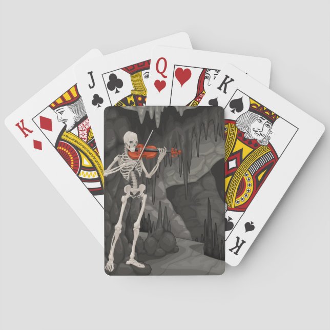 Jeu De Cartes squelette violon (dos)