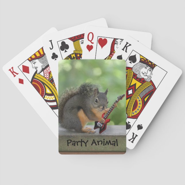 Jeu De Cartes Squirl Playing Electric Guitar (dos)