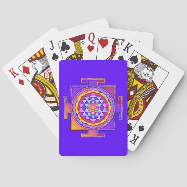 Jeu De Cartes Sri Yantra - Symbole hindouiste Design 1 (dos)