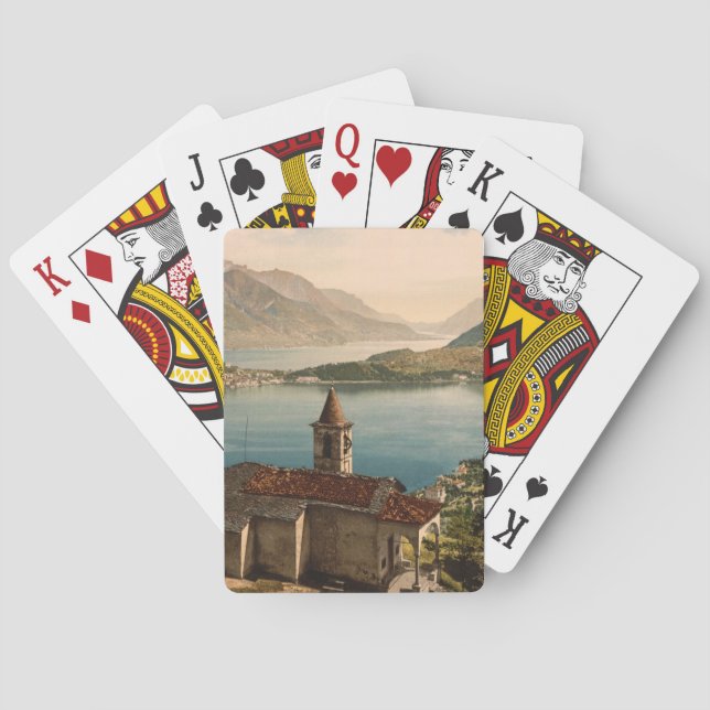Jeu De Cartes St Angelo, lac Como, Lombardie, Italie de Capello (dos)