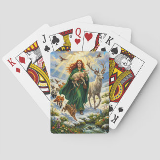 Jeu De Cartes St Brigid Spring Goddess Woodland Animals Imbolc