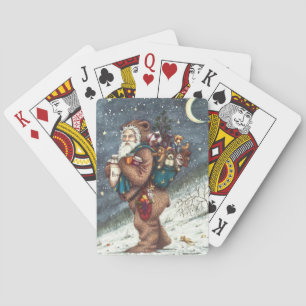 JEU DE CARTES ST. NICK DANS LA COUVERTURE TEDDY BEAR, NOËL TEDDI