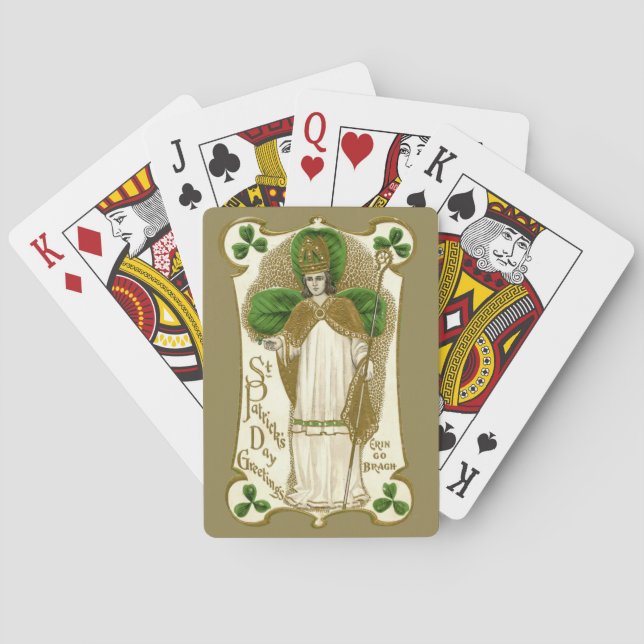 Jeu De Cartes St. Patrick Day Irlandais Religieux catholique (dos)