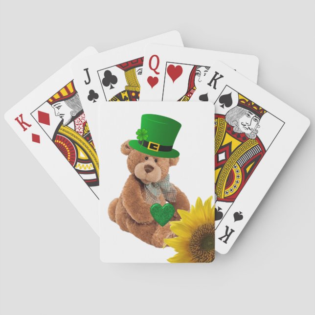 Jeu De Cartes St. Patrick's Day Jouer Carte Deck Teddy Bear (dos)