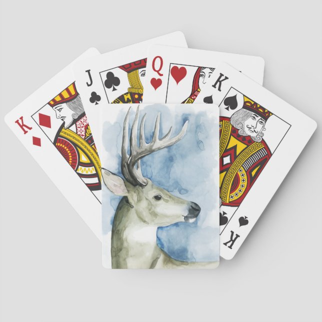 Jeu De Cartes Stag errant - Aquarelle (dos)