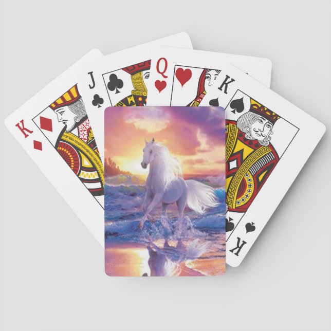 Jeu De Cartes Stallion Blanc Jouer aux cartes (dos)