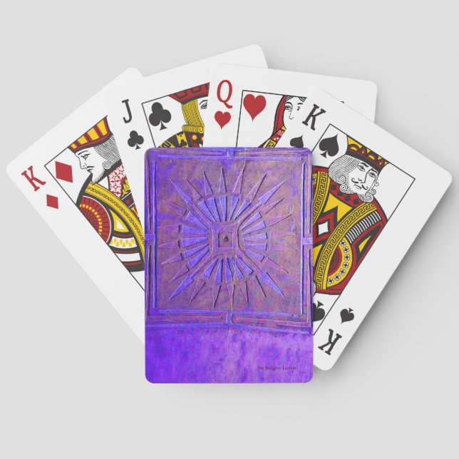 Jeu De Cartes STAR DU MATIN Bleu violet violet (dos)