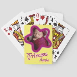 Jeu De Cartes Star photo fille princesse nom jaune violet rose