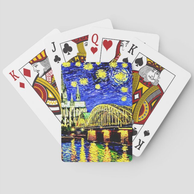 Jeu De Cartes Starry Night Cologne Allemagne Cathédrale (dos)