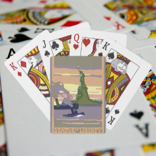 Jeu De Cartes Statue de la Liberté, New York, Vintage voyage