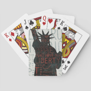 Jeu De Cartes Statue de la Liberté Silhouette