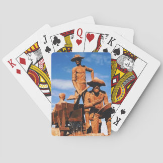 Jeu De Cartes Statue de Prospecteur et Mineurs d'or, photo conçu