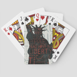 Jeu De Cartes Statue de silhouette de liberté