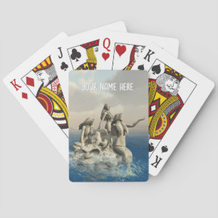 Jeu De Cartes Statue de sirènes. Personnalisé