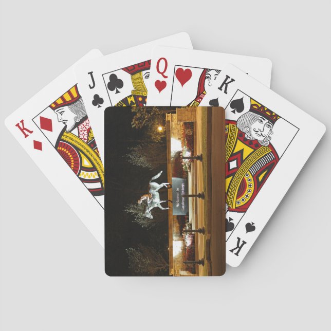Jeu De Cartes Statue du Cheval Danseuse autochtone Saratoga Joue (dos)
