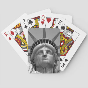 Jeu De Cartes Statue noire et blanche de Liberty New York