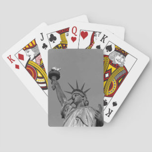 Jeu De Cartes Statue noire et blanche de Liberty New York