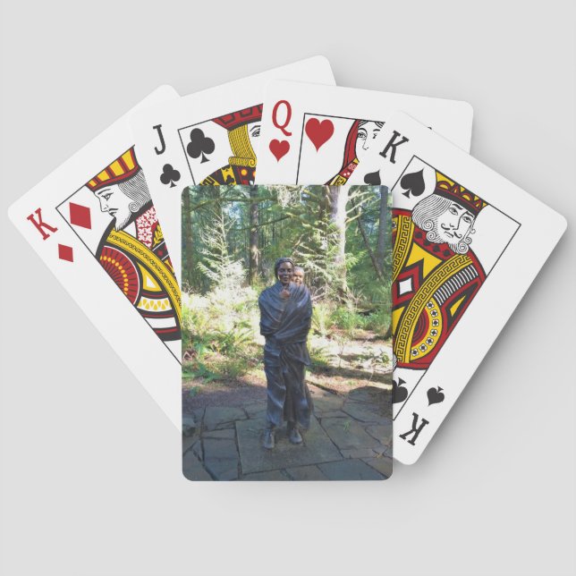 Jeu De Cartes Statue Sacagawea, Fort Clatsop, Astoria, Oregon (dos)