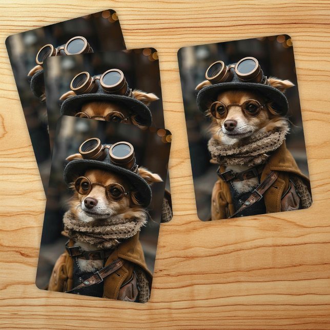 Jeu De Cartes Steampunk Chihuahua Jouer aux cartes (Créateur téléchargé)