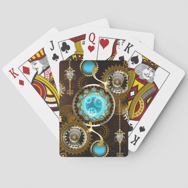Jeu De Cartes Steampunk Rusty Background (dos)